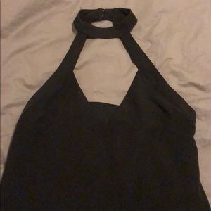 Black shift dress with chocker neck